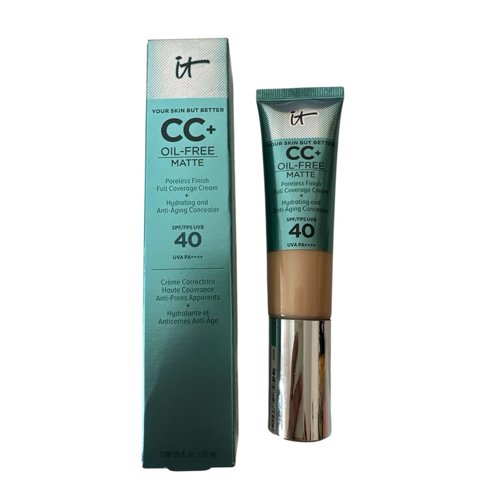 IT Cosmetics Medium CC+ Oil Free Matte Full Cover Cream SPF 40 1.08 oz New - Picture 1 of 6